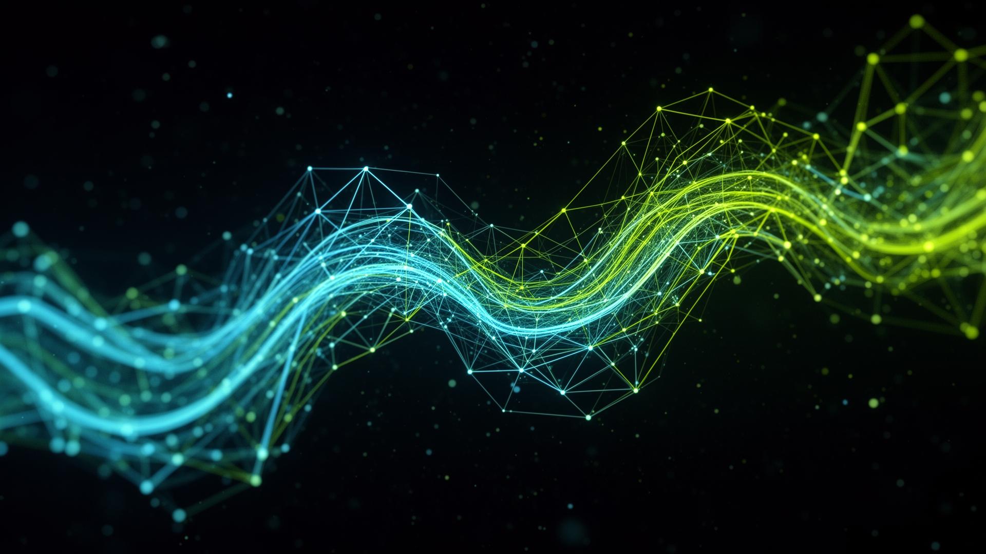 Abstract neural network mesh symbolising AI-native agile delivery