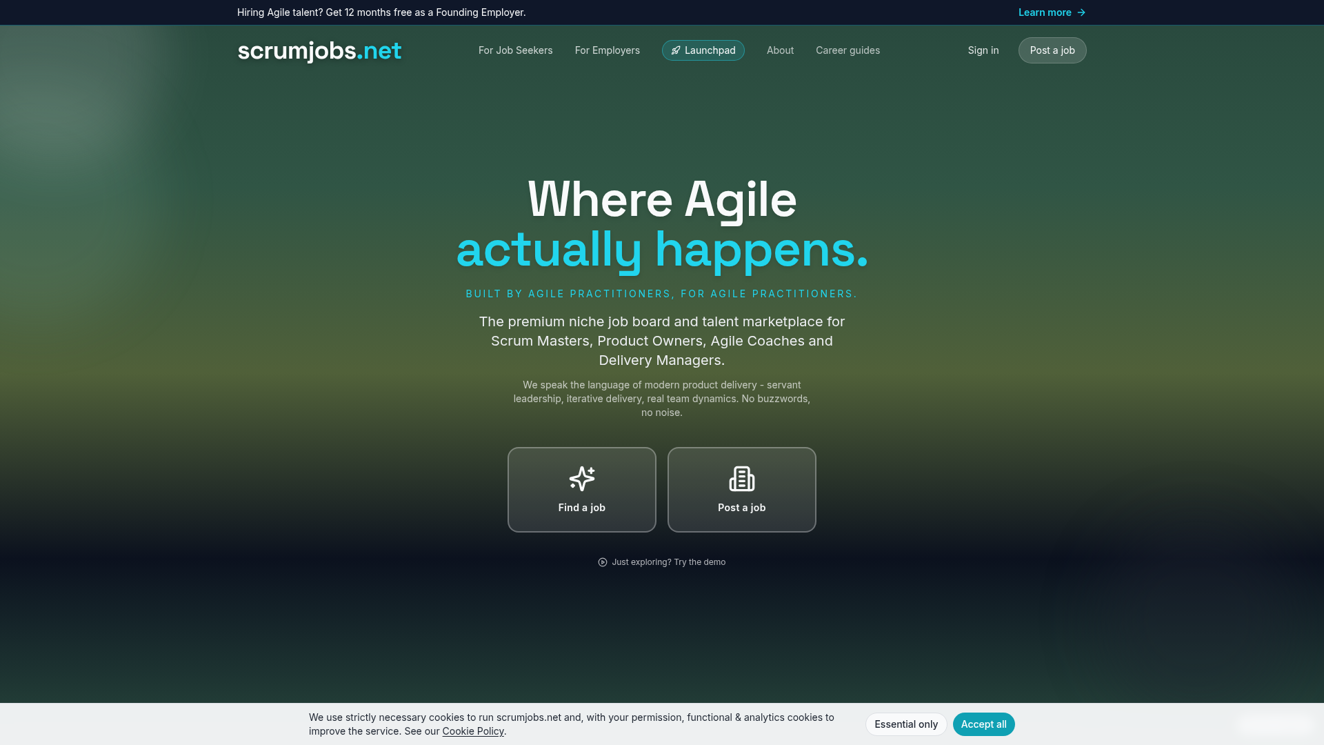 Scrumjobs.net — website screenshot